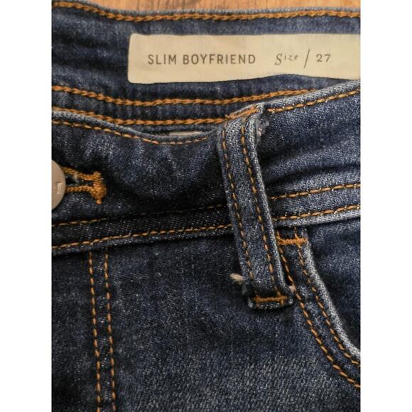 Pilcro and the Letterpress Anthropologie Jeans size 27 Slim Boyfriend Flip Cuffs - Picture 5 of 7